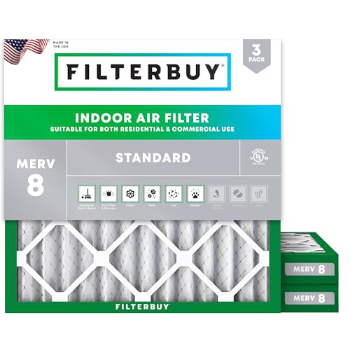 Filterbuy 24x24x2 MERV 8 (3-Pack)
