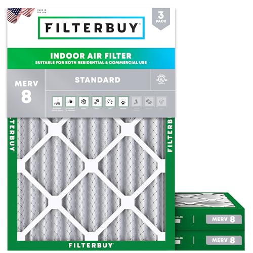 Filterbuy 24x30x2 MERV 8 (3-Pack)