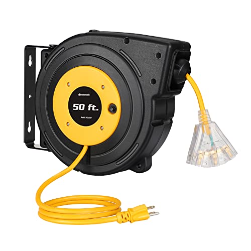 DEWENWILS 50FT Retractable Cord Reel (Premium)