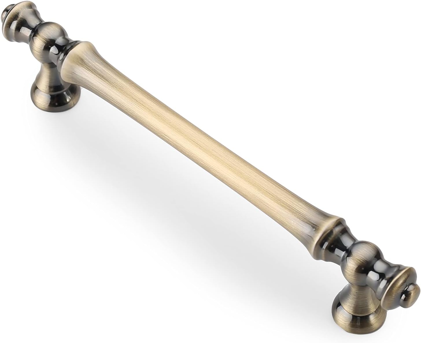 Asidrama 10 Pack 5 Inch(128mm) Brushed Antique Brass Kitchen Cabinet Handles, Cabinet Pulls Kitchen Cabinet Hardware for Cupboard Drawer Pulls