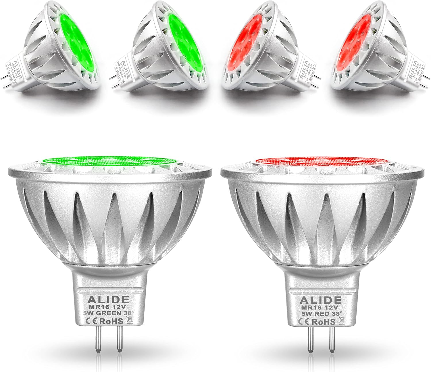ALIDE Red Green MR16 GU5.3 Led Bulbs