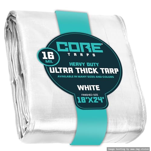 Core Tarps Extra Heavy Duty 16 Mil (White 18 X 24)