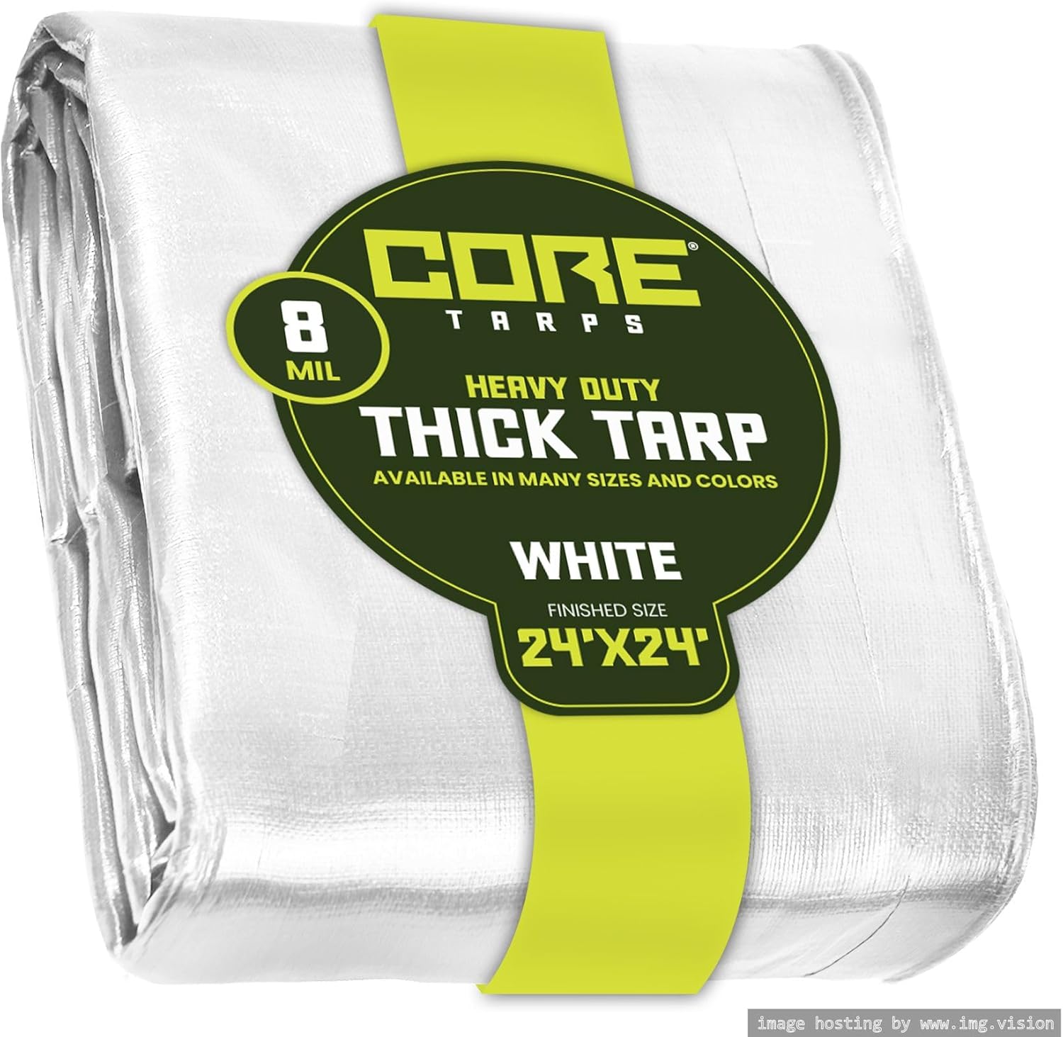 Core Tarps Heavy Duty 8 Mil (White 24 x 24)