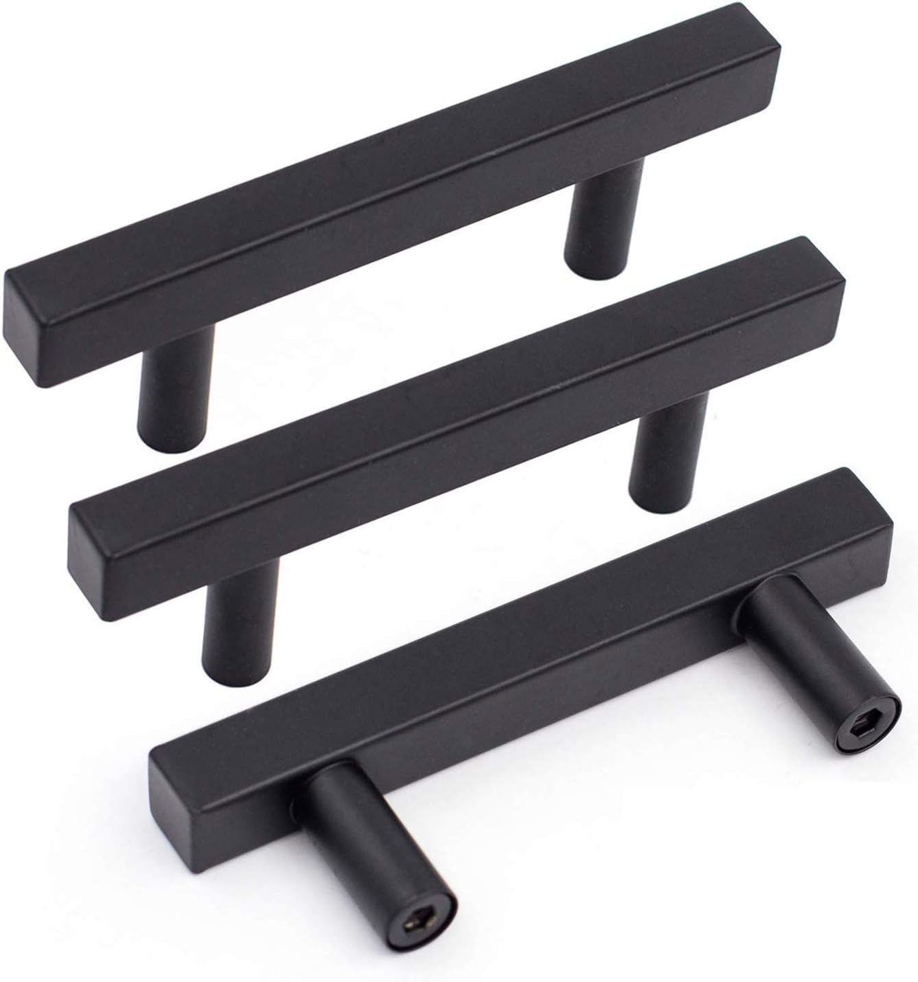 goldenwarm 25 Pcs Black Cabinet Pulls 2-1/2inch