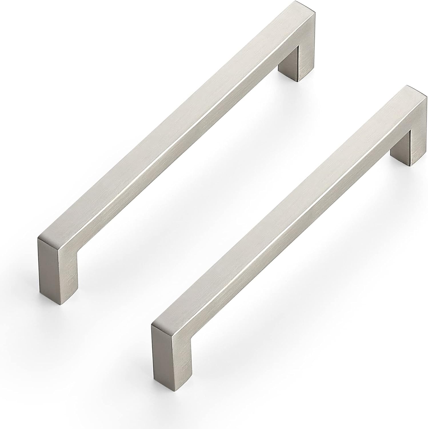 Ravinte 18 Pack 6-1/4 Inch Square Cabinet Handles - Brushed Nickel Stainless Steel Drawer Pulls - Kitchen Hardware