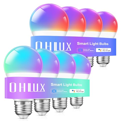 OHLUX Smart Light Bulbs (8Pack)