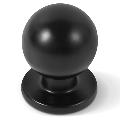 khtumeware 25 Pack 1 Inch (25mm) Kitchen Cabinet Knobs Dresser Knobs Matte Black Solid Knobs Drawer Pulls Door Knobs Dresser Drawer Handles Knobs for Dresser Drawers.