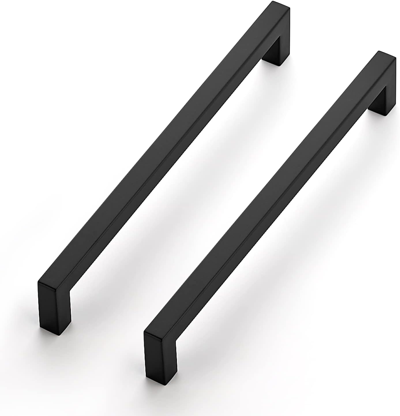 Ravinte 20 Pack Square Cabinet Handles - Matte Black Drawer Pulls - 8-4/5 Inch Kitchen Cabinet Hardware