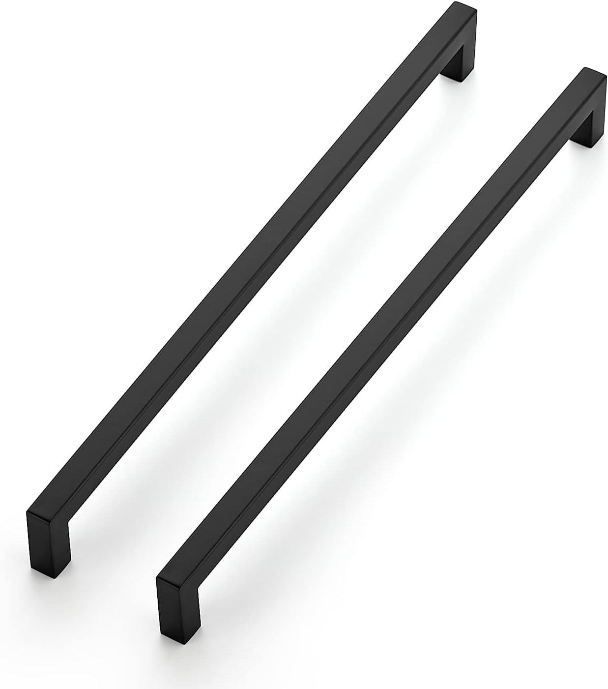 Ravinte 20 Pack 12-3/5 Inch Kitchen Square Cabinet Handles Matte Black Cabinet Pulls Black Drawer Pulls Kitchen Cabinet Hardware Kitchen Handles