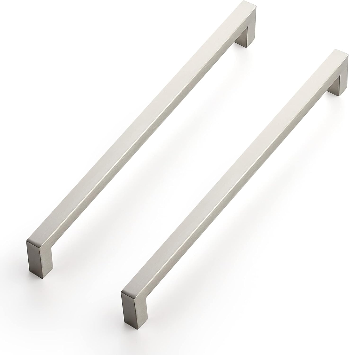 Ravinte 20 Pack 10 Inch Kitchen Square Cabinet Handles Satin Nickel Pulls Brushed Nickel Kitchen Cabinet Hardware Handles for Cupboard Drawer Pulls
