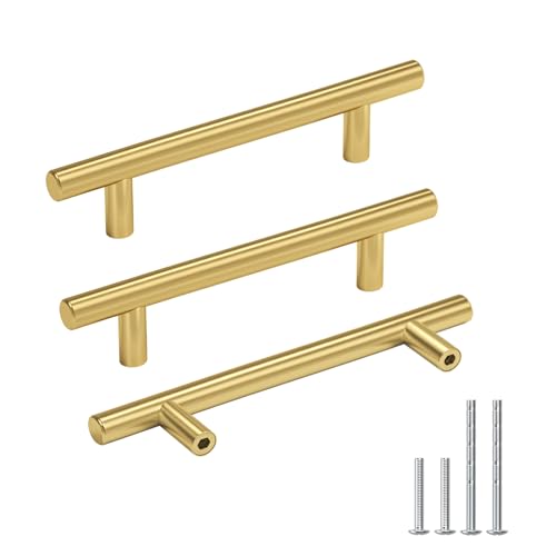 Goldenwarm 15 Pack 4Inch Gold Cabinet Handles