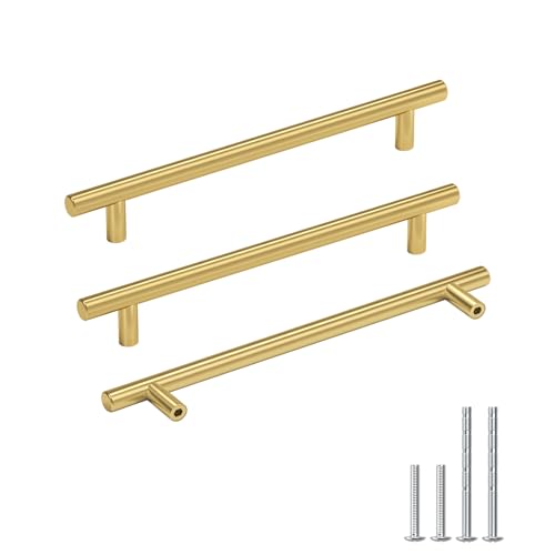 Goldenwarm 15 Pack 8-4/5 Inch Gold Kitchen Handles