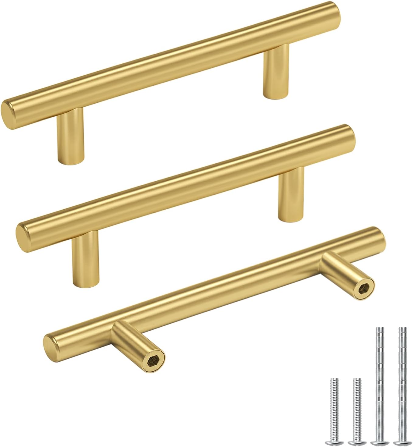 Goldenwarm 15 Pack Brushed Gold Pulls