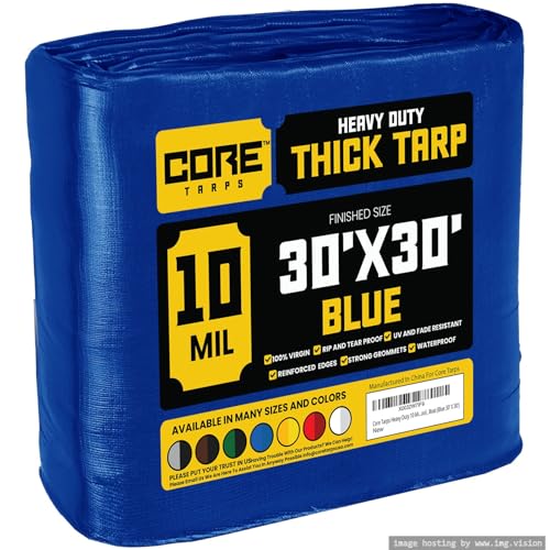 Core Tarps Heavy Duty 10 Mil (Blue 30 X 30)