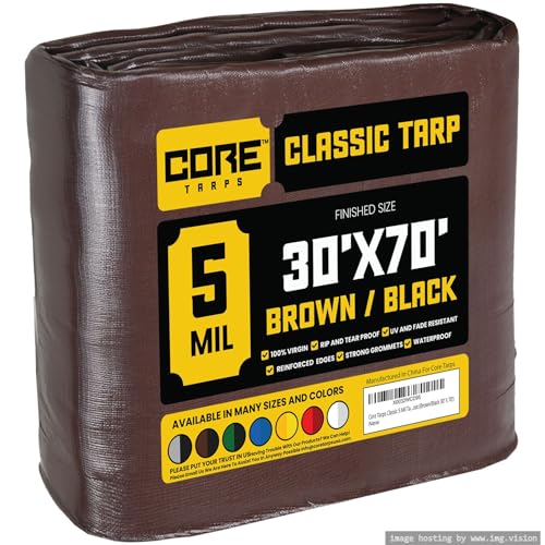 Core Tarps Classic 5 Mil (Brown/Black 30x70)