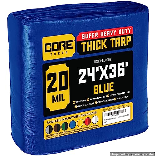 Core Tarps Extreme Heavy Duty 20 Mil (Blue 24 x 36)