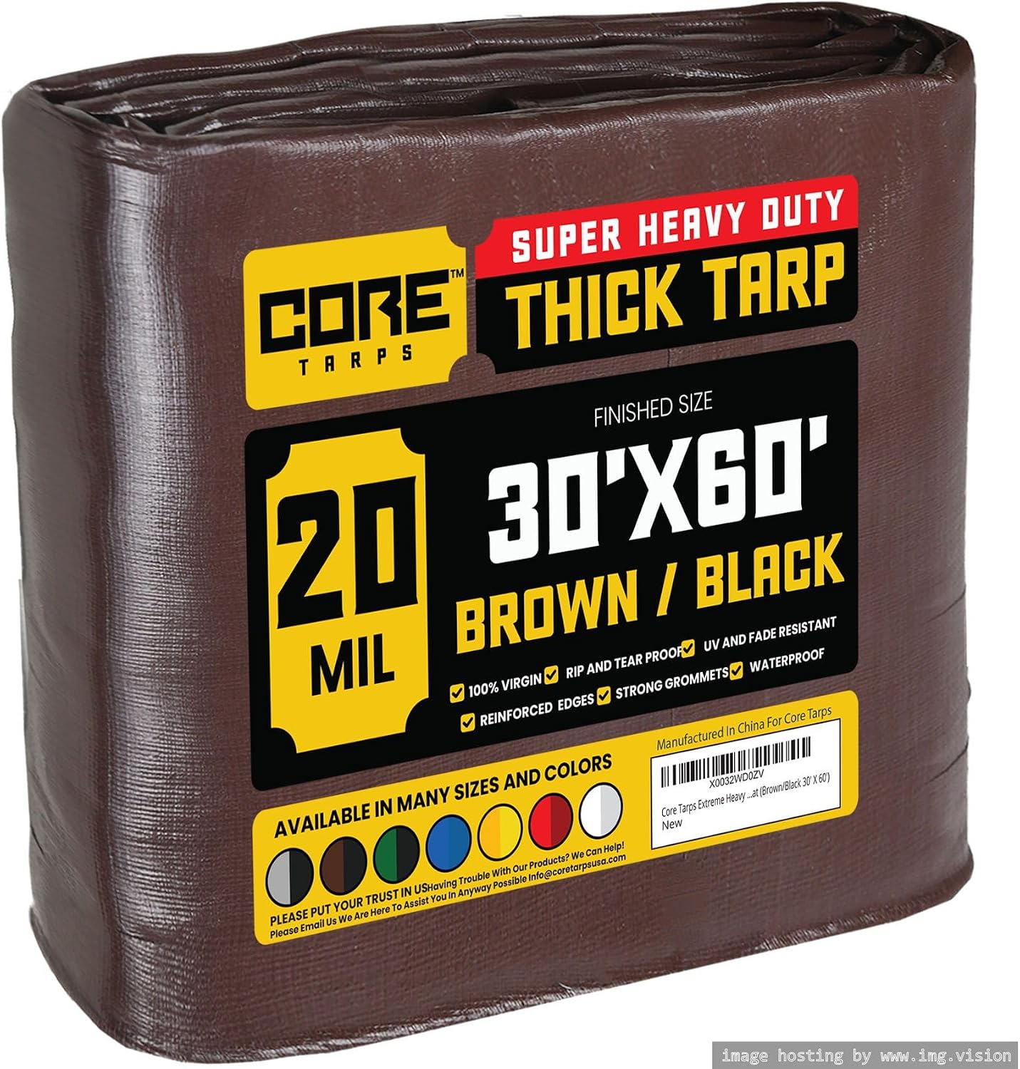 Core Tarps 20 Mil 30 x 60 Premium Option