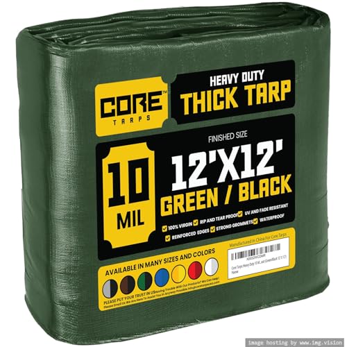 Core Tarps Heavy Duty 10 Mil Tarp Cover
