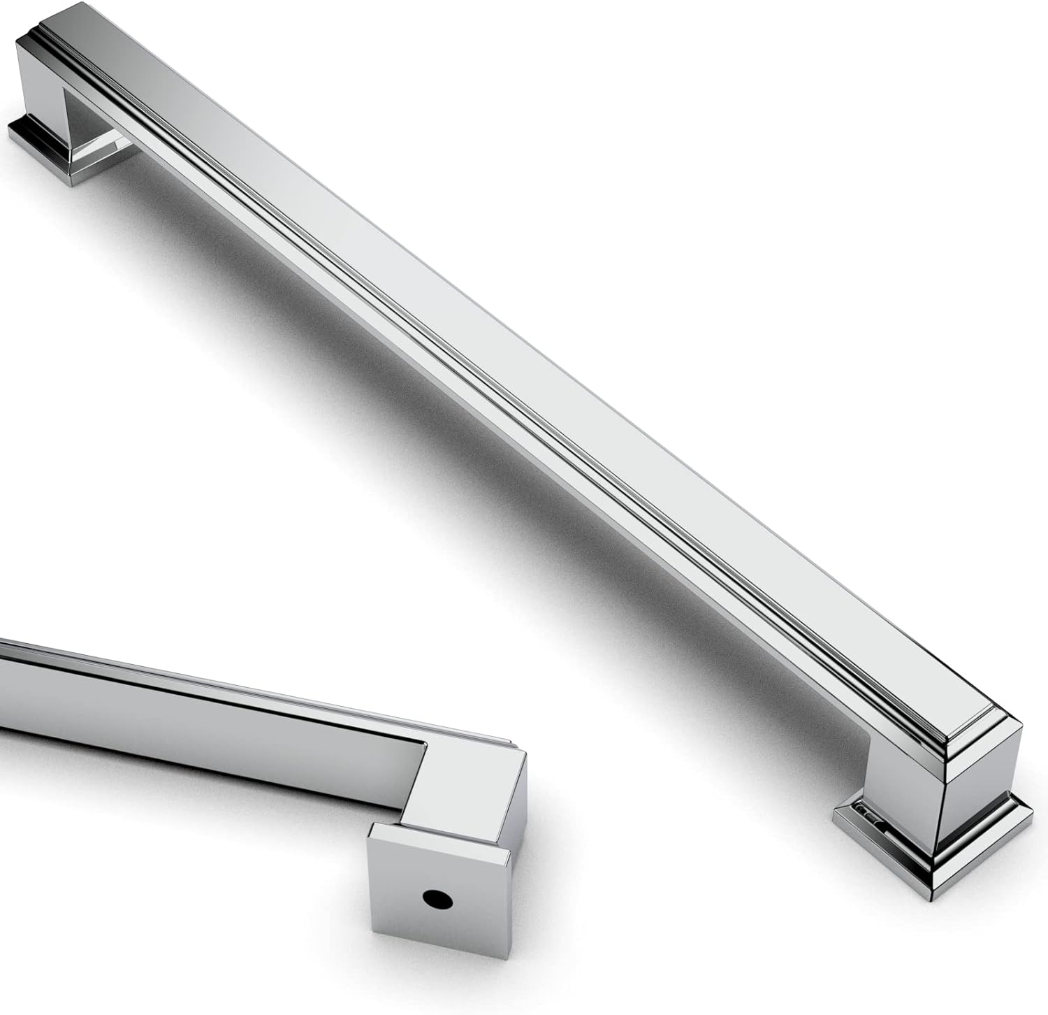 Asidrama 10 Pack 7.5 Inch(192mm) Polished Chrome Kitchen Cabinet Handles Cabinet Pulls Kitchen Cabinet Hardware for Cupboard Drawer Pulls