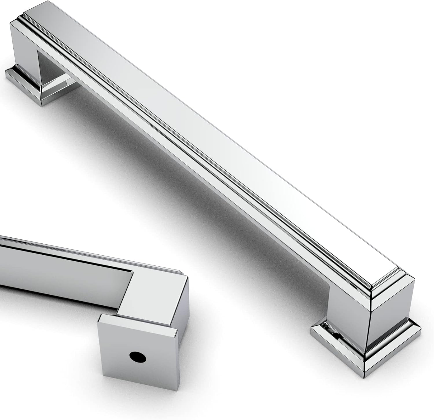 Asidrama 10 Pack 5 Inch(128mm) Polished Chrome Kitchen Cabinet Handles Cabinet Pulls Kitchen Cabinet Hardware for Cupboard Drawer Pulls