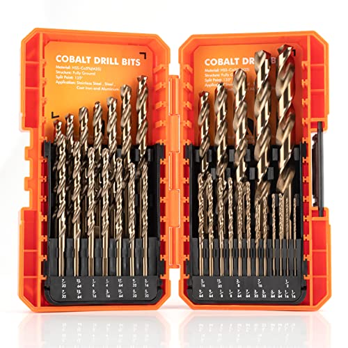AMOOLO Cobalt Drill Bit Set 31Pcs