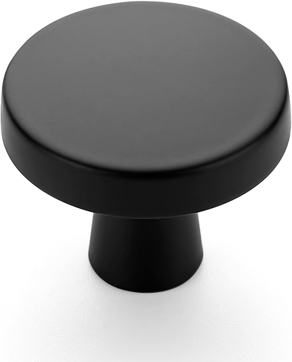 Ravinte 1-1/4" Round Knob (Matte Black)