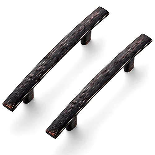 Ravinte 5-3/16 Inch Curved Cabinet Pulls Oil Rubbed Bronze Kitchen Arch Cupboard Handles Zinc Alloy Cabinet Pulls 5-3/16" Length,3" Hole Center | 30 Pack