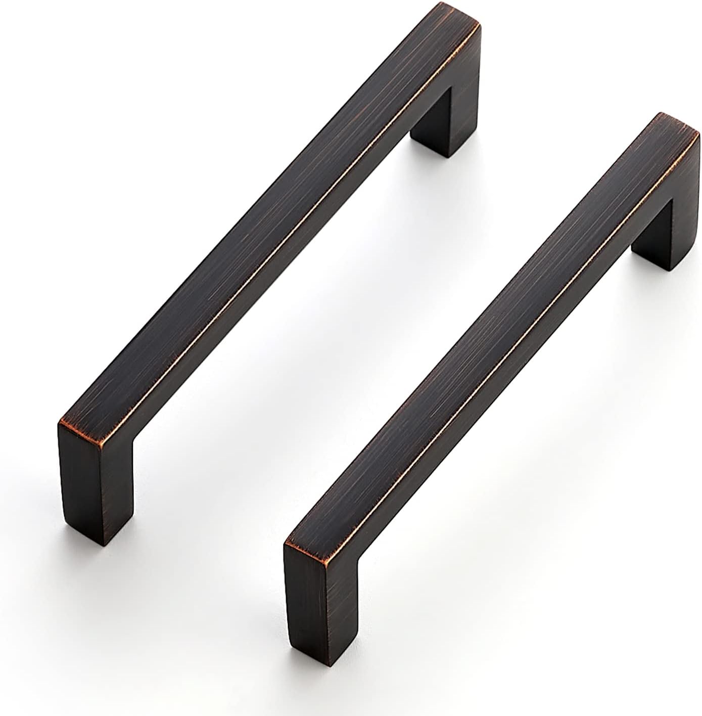 Ravinte 25 Pack Solid 3-3/4 Inch Center to Center Slim Square Bar Drawer Handles Cabinet Hardware - Oil-Rubbed Bronze Pulls for Kitchen Cabinets