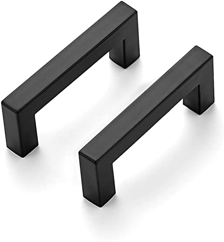 Ravinte 32 Pack 3 Inch Square Cabinet Handles Matte Black Cabinet Pulls Drawer Pulls Kitchen Hardware