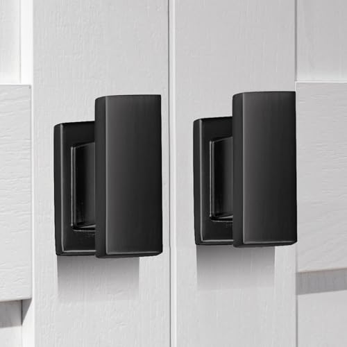 20 Pack Matte Black Kitchen Cabinet Knobs Black Drawer Dresser Knobs Cabinet Handles for Cupboard Closet Bathroom Kitchen Cabinet Hardware,Solid Zinc Alloy