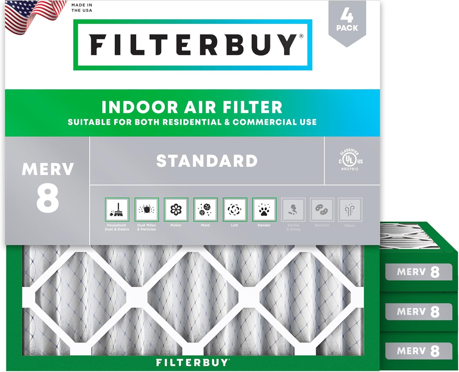 Filterbuy MERV 8 (10x10x2)