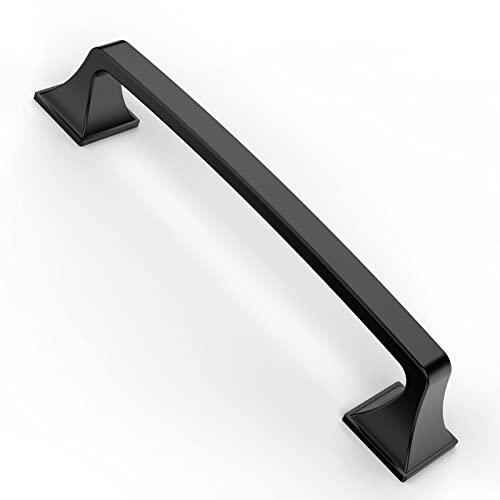 Asidrama 15 Pack 5 Inch(128mm) Kitchen Cabinet Handles, Matte Black Zinc Alloy Cabinet Pulls Kitchen Cabinet Hardware, Furniture Pulls for Bathroom Cupboard Drawer Handles Dresser Pulls
