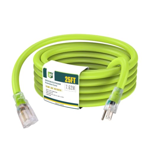 EP 25 Ft Lighted Outdoor Extension Cord