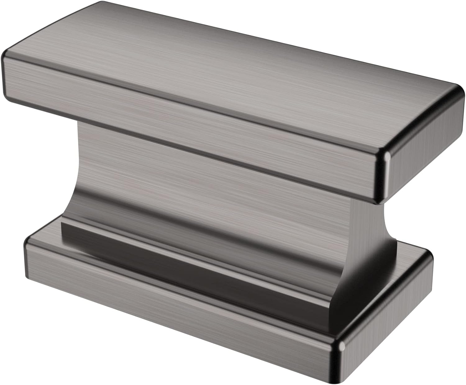 Alzassbg 15 Pack Brushed Black Nickel Cabinet Knobs, 1.46 Inch(37mm) Rectangle Kitchen Hardware Knobs for Cabinets and Drawers AL6061BBN