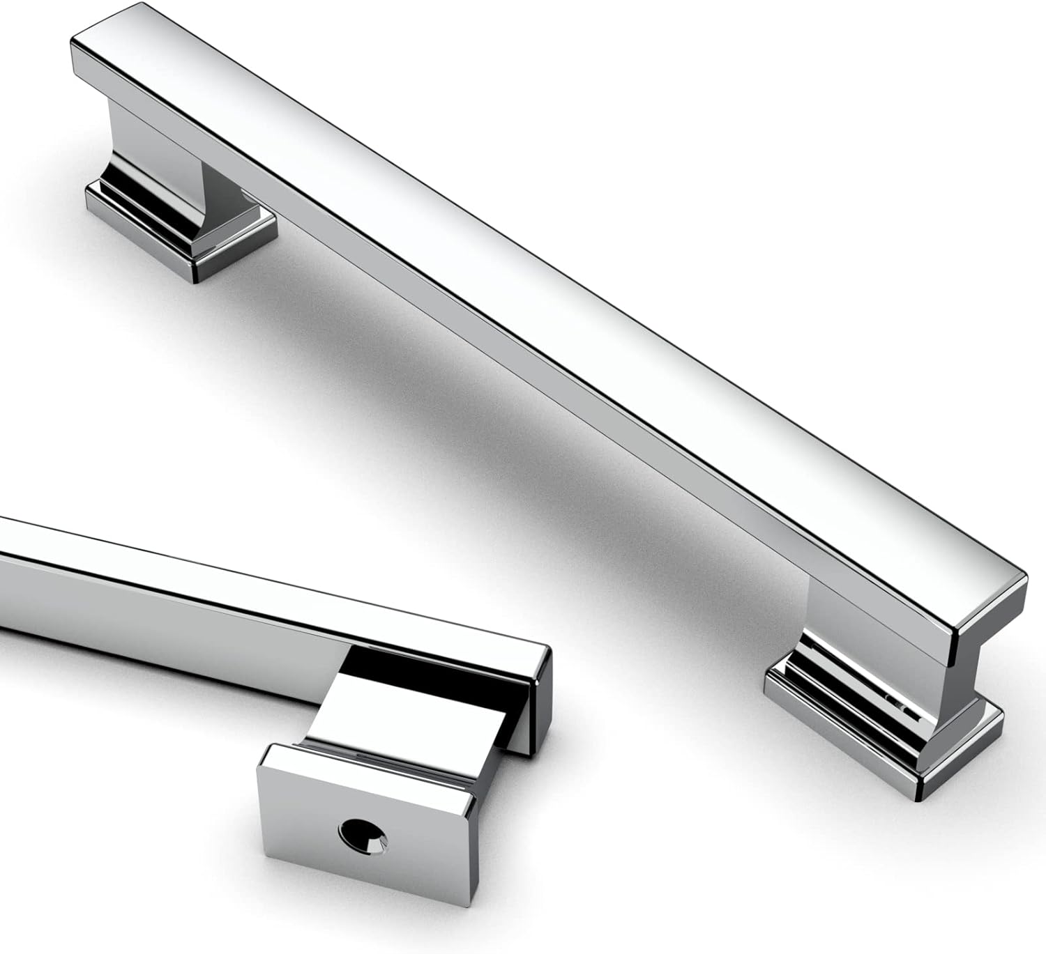 Asidrama 6 Pack 5 Inch(128mm) Polished Chrome Kitchen Cabinet Handles, Cabinet Pulls Kitchen Cabinet Hardware for Cupboard Drawer Pulls