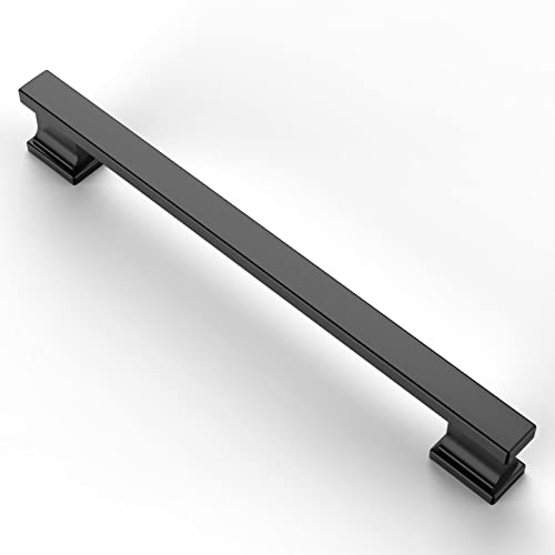 Asidrama 6 Pack 7 Inch(177mm) Matte Black Kitchen Cabinet Handles, Cabinet Pulls Kitchen Cabinet Hardware Cupboard Handles Drawer Pulls