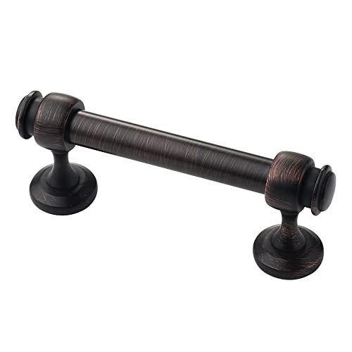 Alzassbg 15 Pack Oil Rubbed Bronze Cabinet Pulls, 3 Inch(76mm) Hole Centers Cabinet Handles Kitchen Hardware Straight Bar for Cabinets and Drawer AL3082ORB