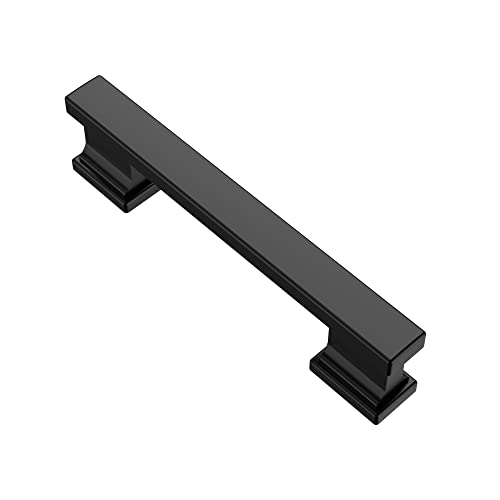 Alzassbg 10 Pack Matt Black Cabinet Pulls, 3.75 Inch Hole Centers