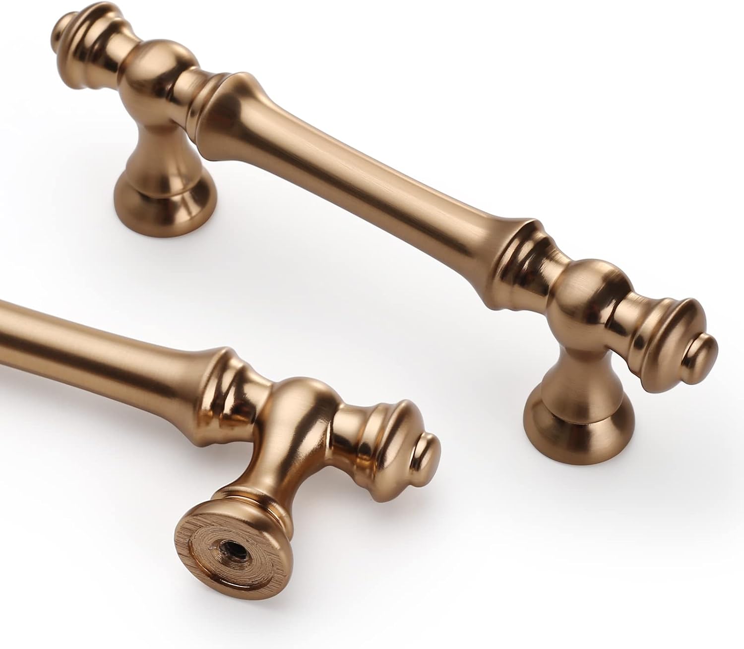 Asidrama 10 Pack 3 Inch(76mm) Champagne Bronze Kitchen Cabinet Handles,Brushed Brass Cabinet Pulls Kitchen Cabinet Hardware for Cupboard Gold Drawer Pulls