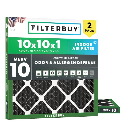 Filterbuy 10x10x1 MERV 8 Carbon