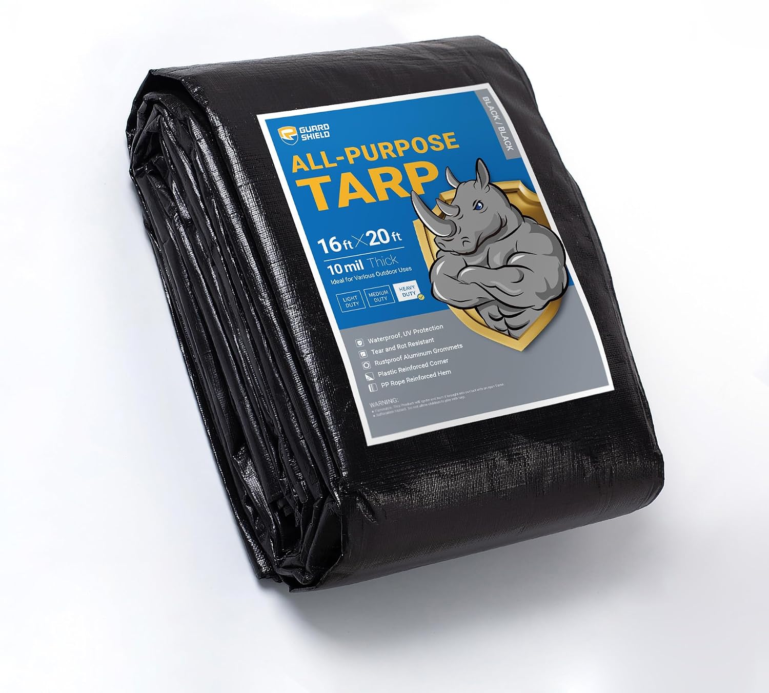 GUARD SHIELD 10mil Black Poly Tarp