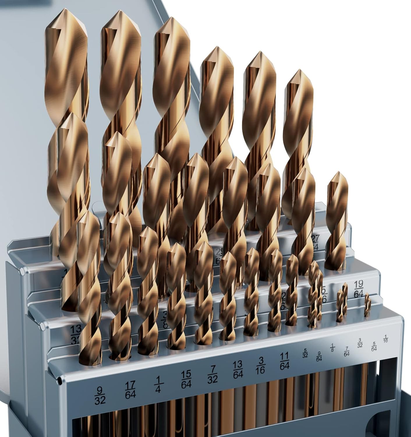 Cobalt Drill Bit Set, 29Pcs M35 High Speed Steel Bits