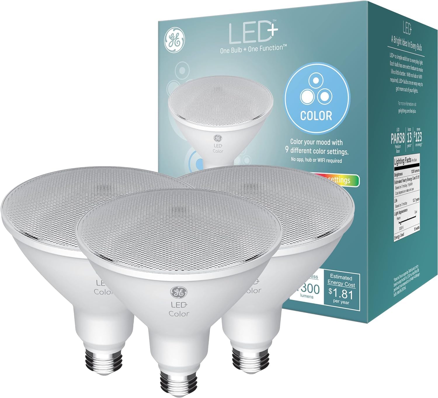 GE LED+ Color Changing PAR38 (3 Pack)