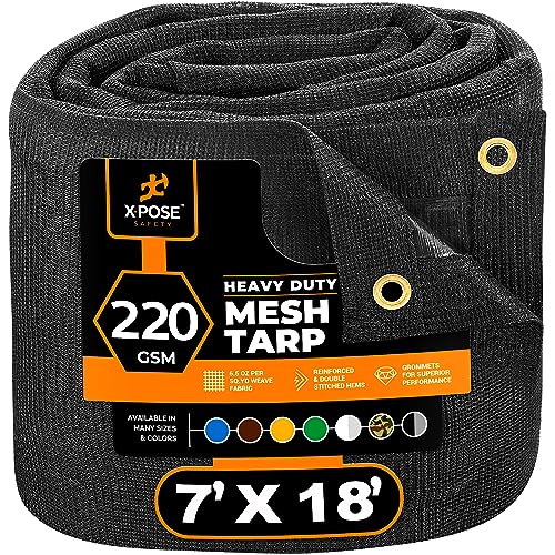 Xpose Safety Heavy Duty Mesh Tarp - 7' x 18'