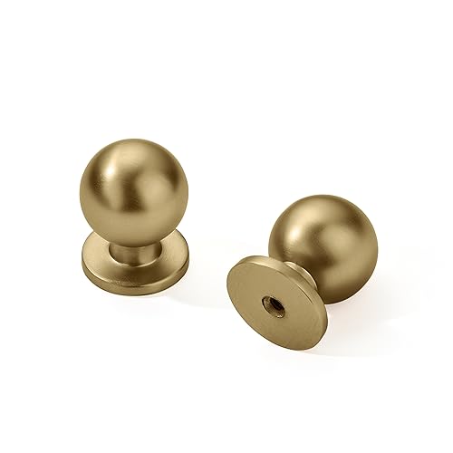khtumeware 20 Pack Champagne Bronze Cabinet Knobs 1 Inch Single Hole Cabinet Handles Dresser Knobs Drawer Knobs and Pulls for Bathroom Cabinets.