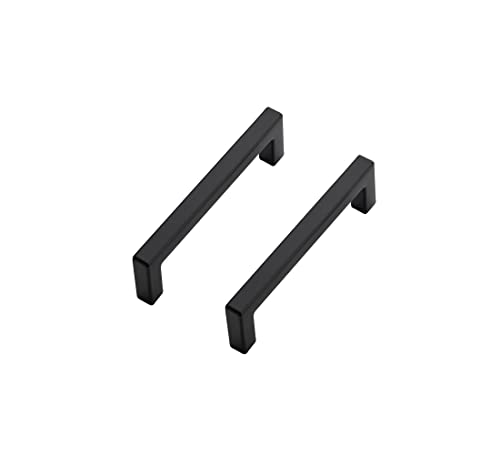Ravinte 30 Pack Solid 3-1/2 Inch Center to Center Slim Square Bar Drawer Handles Cabinet Hardware - Matte Black Kitchen Pulls