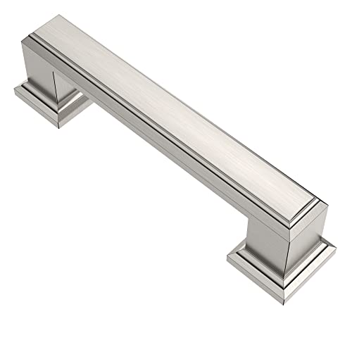 Alzassbg 15 Pack Brushed Satin Nickel Cabinet Pulls, 3 Inch(76mm) Hole Center Cabinet Handles Kitchen Pulls for Cabinets and Drawer AL3071SN