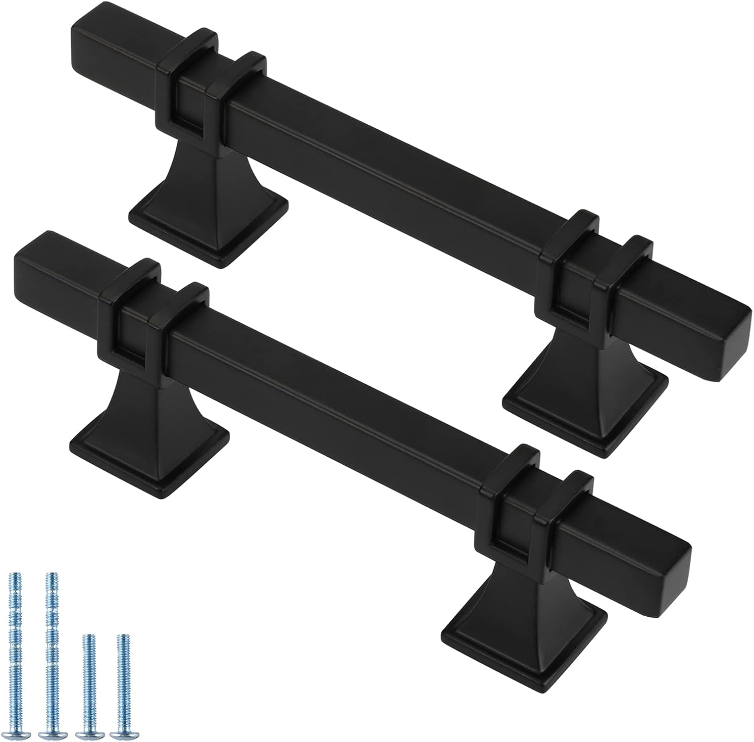 15 Pack 3 Inch Black Cabinet Handles Matte Black Cabinet Pulls, Square Kitchen Cabinet Handles Dresser Drawer Pulls Kitchen Cabinet Hardware