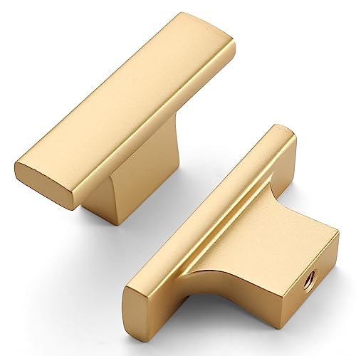Asidrama 20 Pack Matte Champagne Gold Knobs