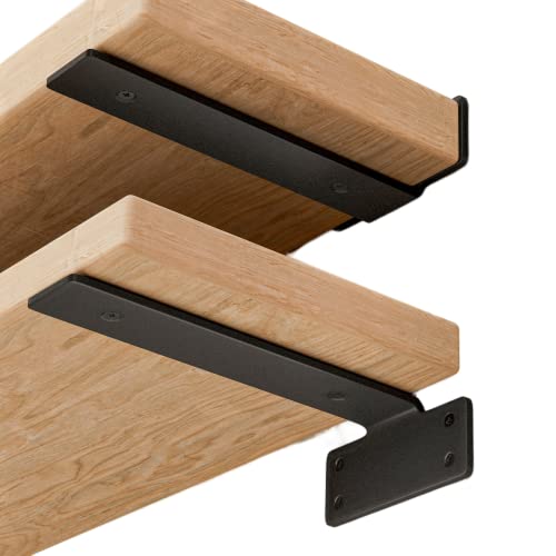WEKIS 10-Inch Hidden Black Brackets